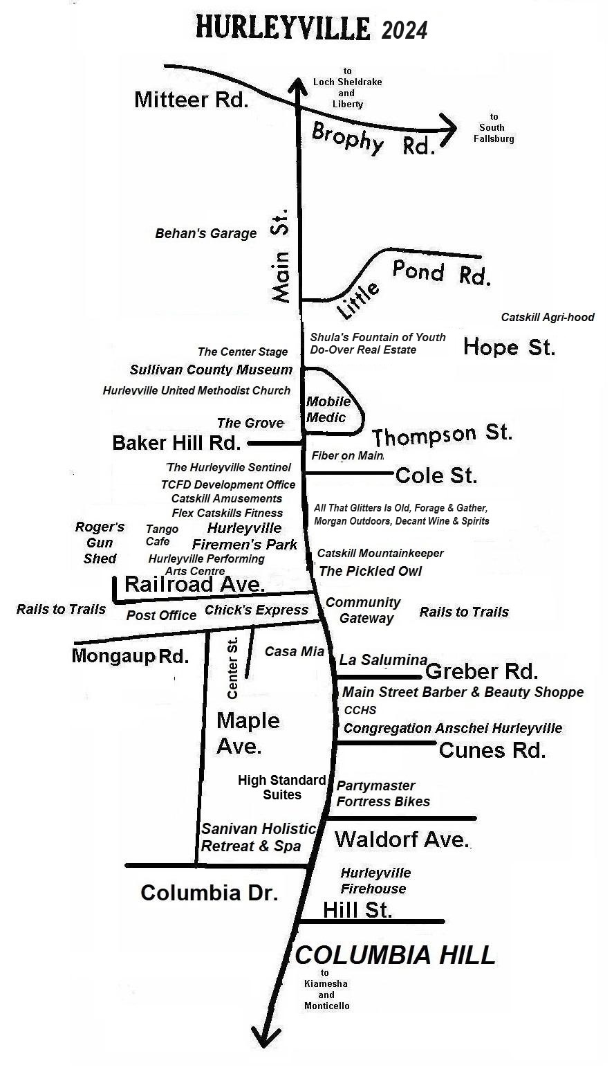 STREETS OF HURLEYVILLE, NEW YORK